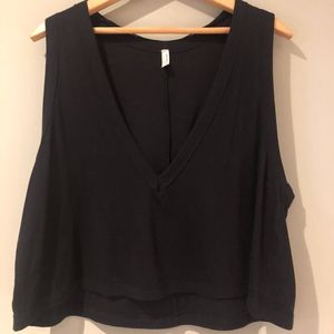 Free People Cropped Black Top sz S